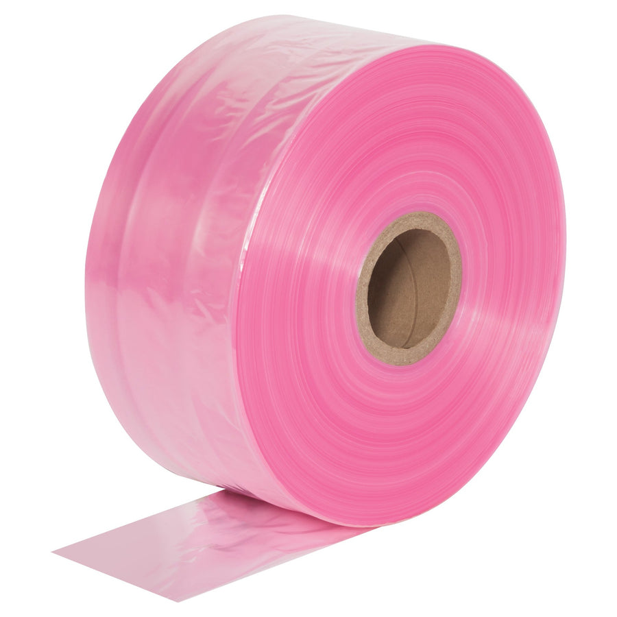 3 in x 2150 ft 2 Mil Pink Anti-Static Poly Tubing PTAS0302