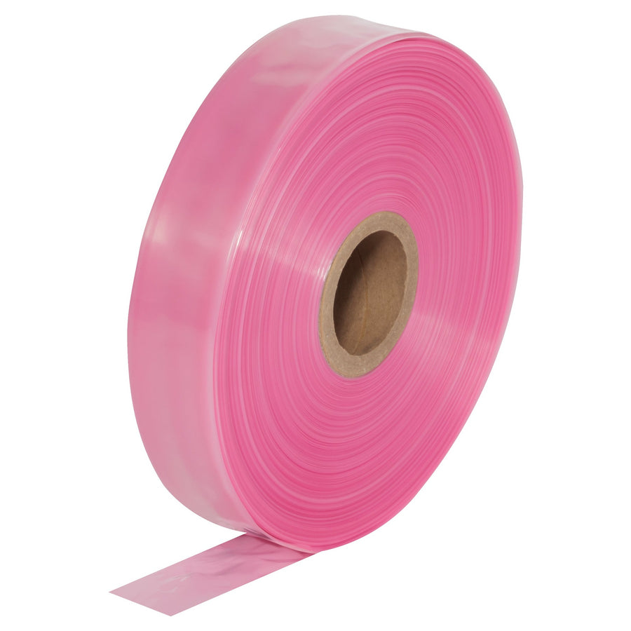 3 in x 1075 ft 4 Mil Pink Anti-Static Poly Tubing PTAS0304