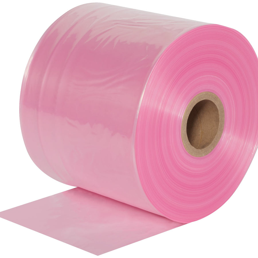 12 in x 2150 ft 2 Mil Pink Anti-Static Poly Tubing 1 Roll PTAS1202