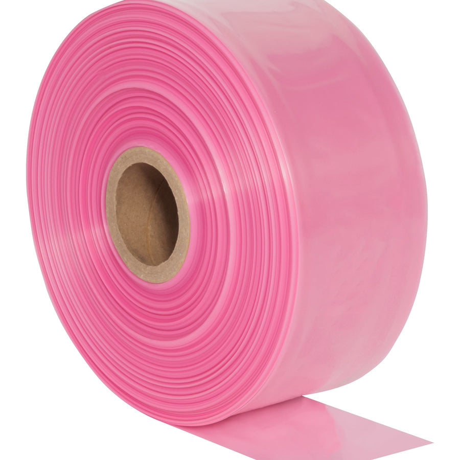 12 in x 1075 ft 4 Mil Pink Anti-Static Poly Tubing PTAS1204