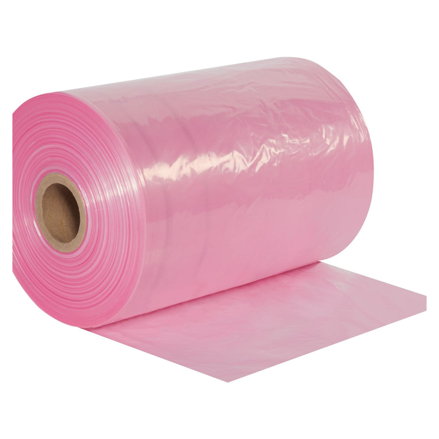 18 in x 2150 ft 2 Mil Pink Anti-Static Poly Tubing PTAS1802
