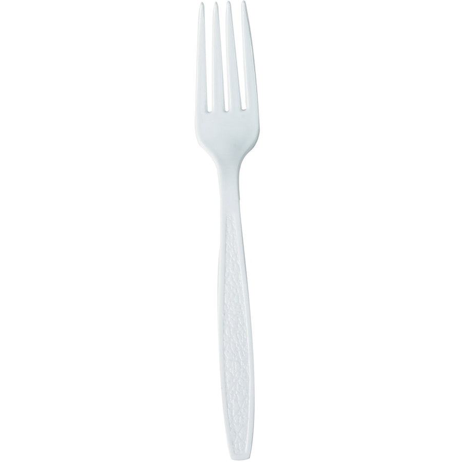 White Plastic Disposable Forks 1000/Case PW104