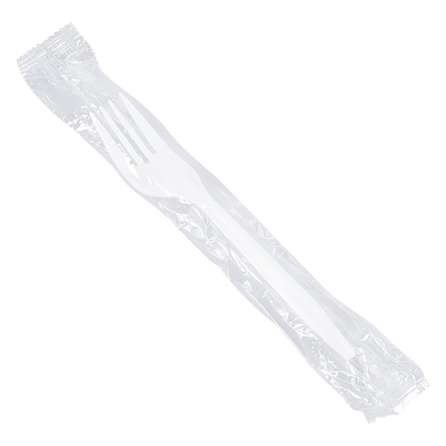 Individually Wrapped White Plastic Forks 1000/Case PW107
