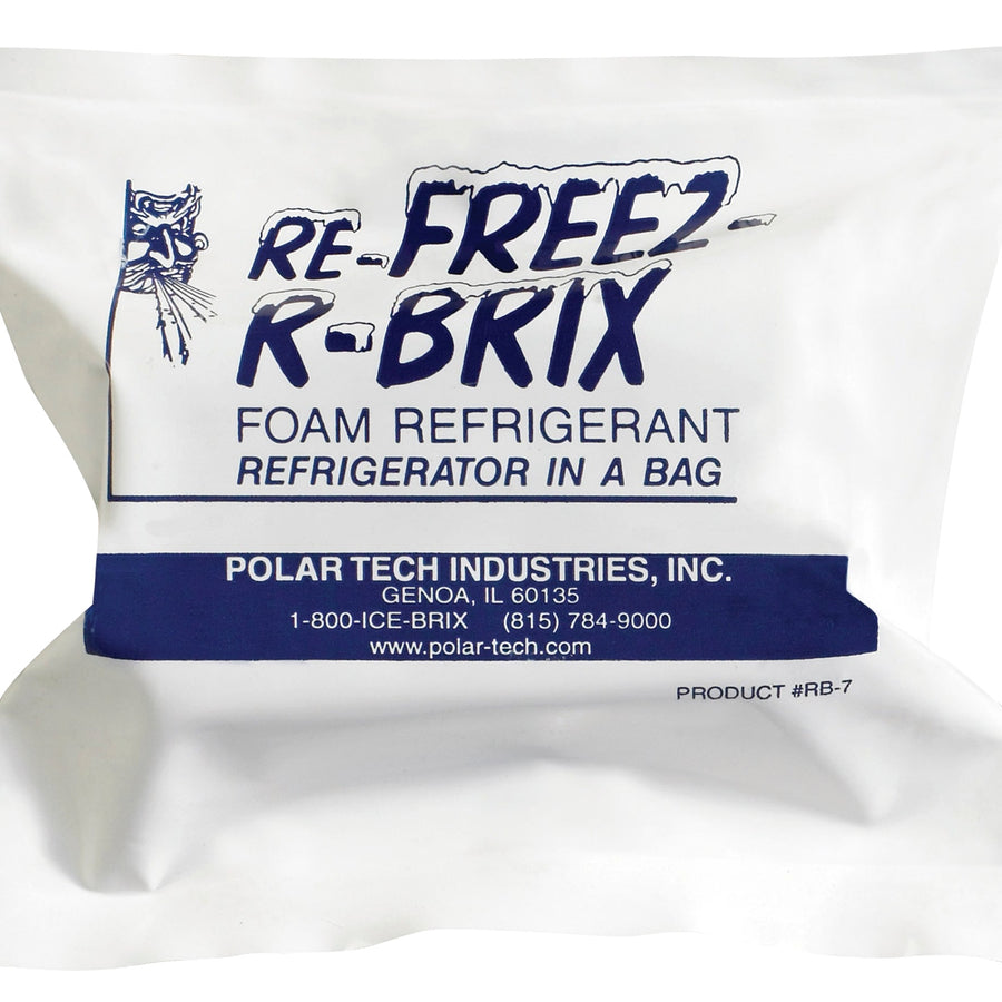 4.5x2x1.5 Foam Refrigerant Cold Bricks 48/Case RB7