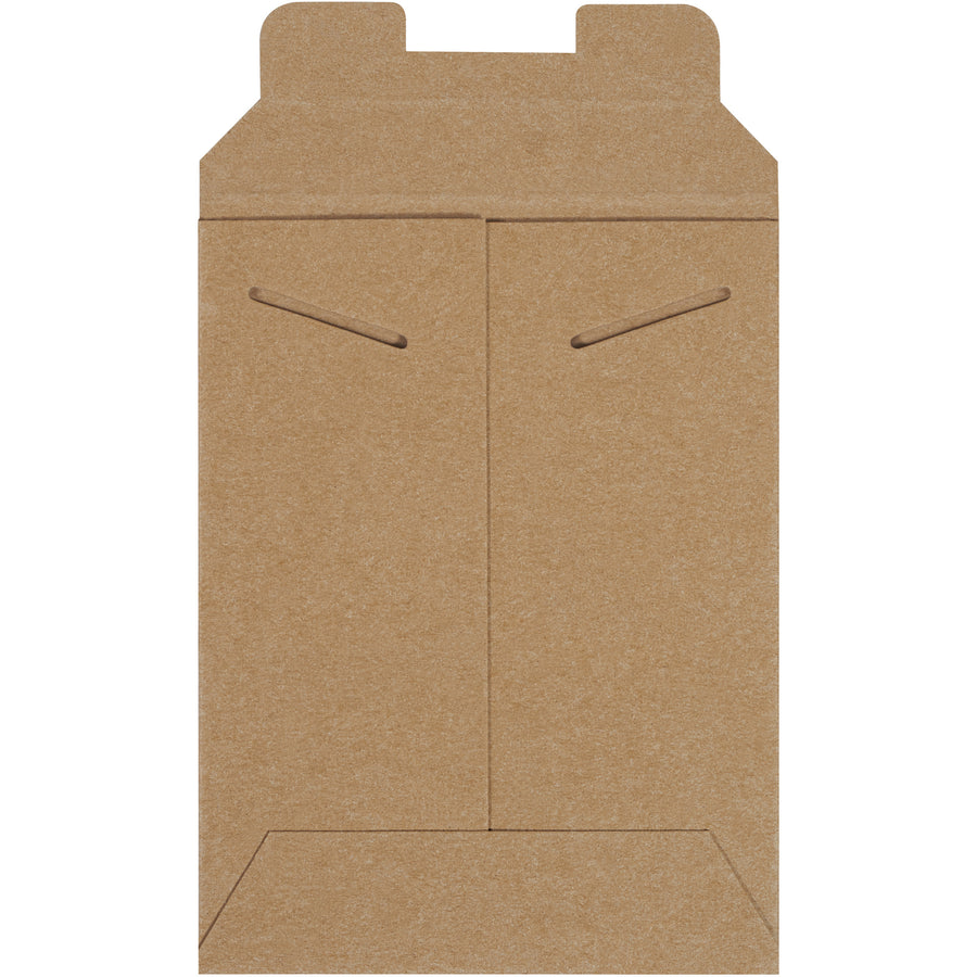 Protect your shipments with these professional-grade 8x6" kraft stayflat mailers featuring a secure tab lock closure. Made from .036 chipboard, they require no additional stiffeners and keep postage costs low while ensuring documents and photos arrive damage-free. Order by the case (100 units) for e-commerce shipping confidence.