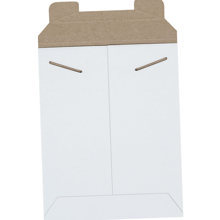 7x9 White Chipboard Tab Lock Stayflats Mailers 100/Case RM10W