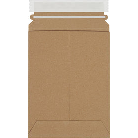 Protect your e-commerce shipments with professional-grade 6x8" kraft self-seal Stayflats Plus mailers. Manufactured from durable .028 chipboard with integrated peel-and-seal closure and easy tear strip. Ships 100 mailers per case–lightweight design reduces postage costs without sacrificing protection.