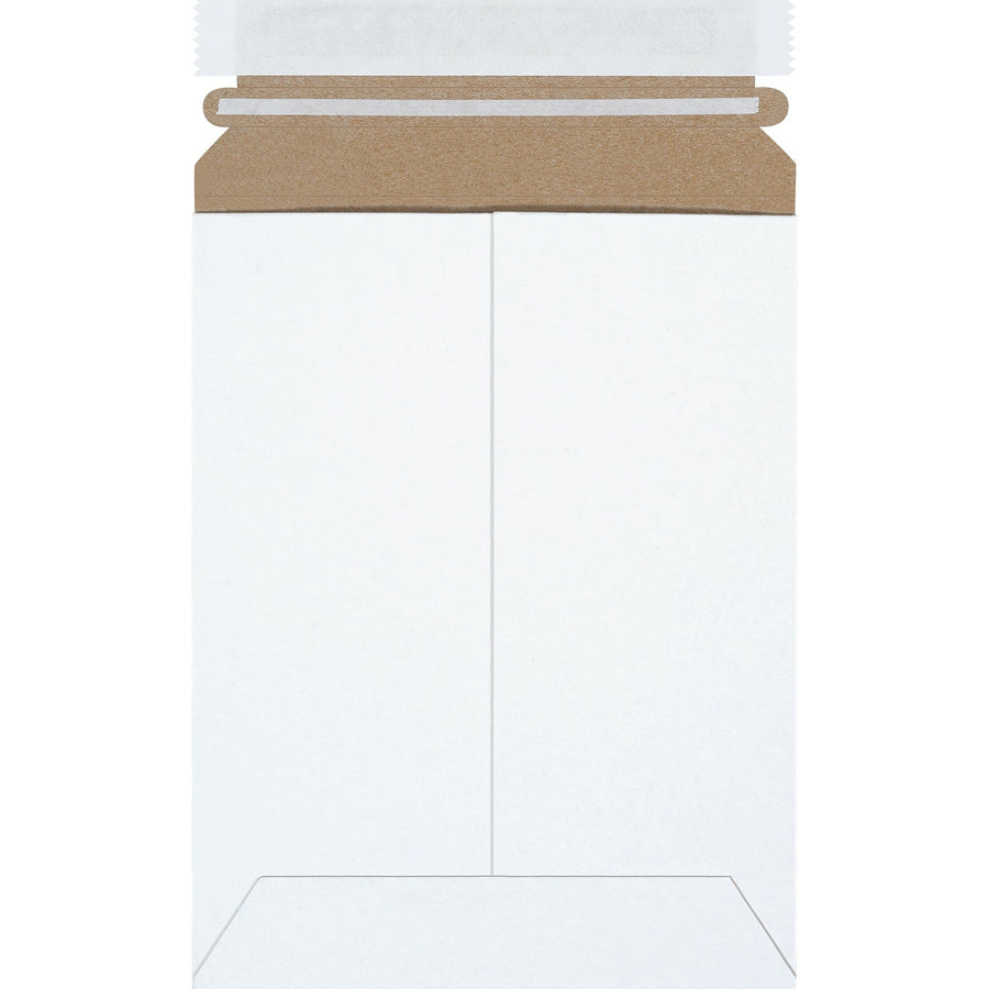 6x8 White Self-Seal Chipboard Stayflats Plus Mailers 100/Case RM1SS - alias listing