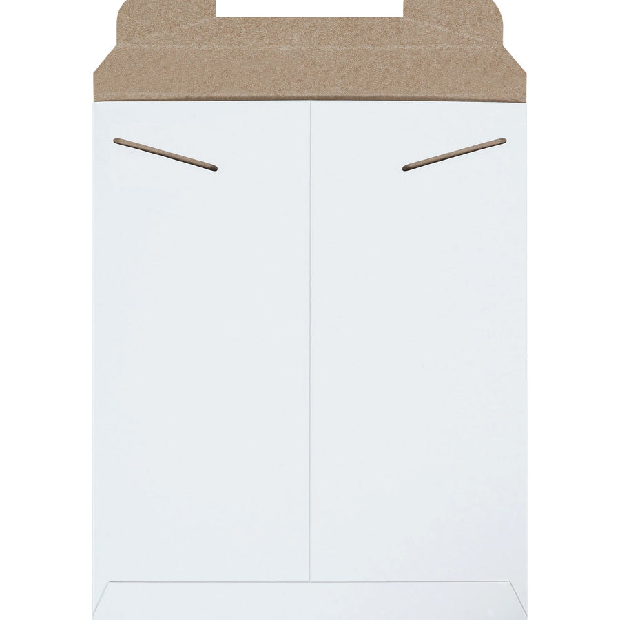 11x13.5 White Chipboard Tab Lock Stayflats Mailers 100/Case RM3W - alias listing