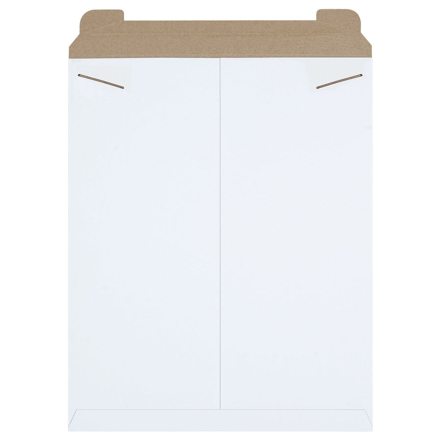 17x21 White Chipboard Tab Lock Stayflats Mailers 100/Case RM7W - alias listing