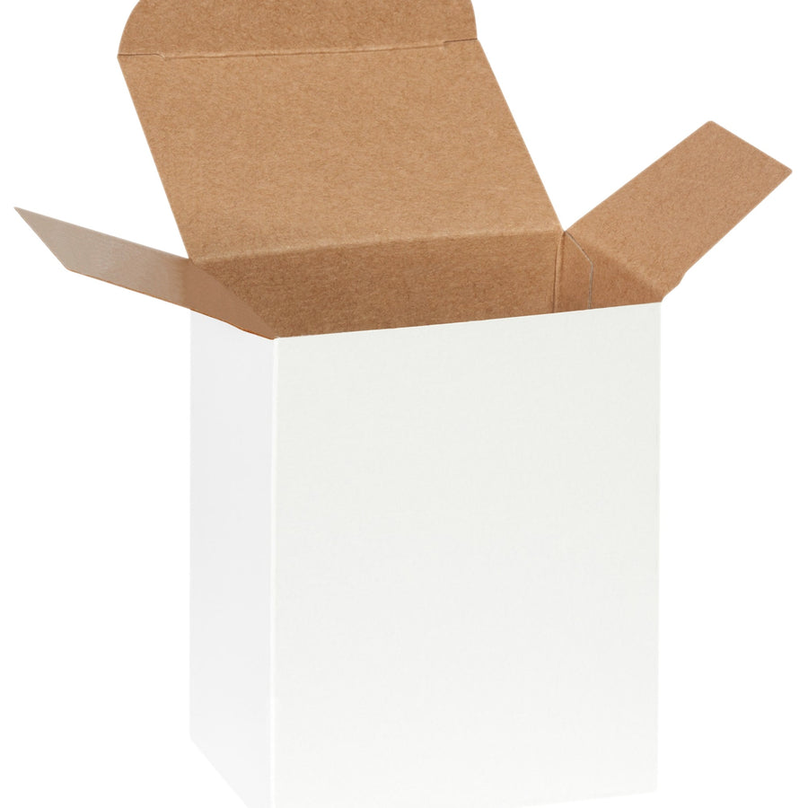 4x3x5 24pt White Fibreboard Reverse Tuck Folding Cartons 250/Case RT8SCW