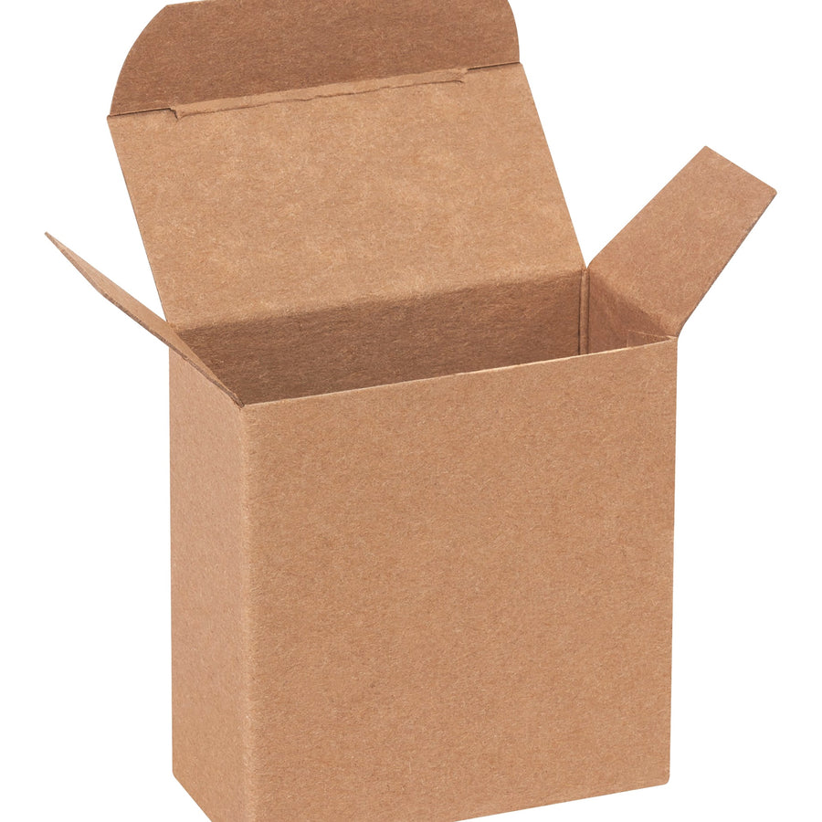 2.5x1.25x2.5 24pt Kraft Fibreboard Reverse Tuck Folding Cartons 1000/Case RTC17