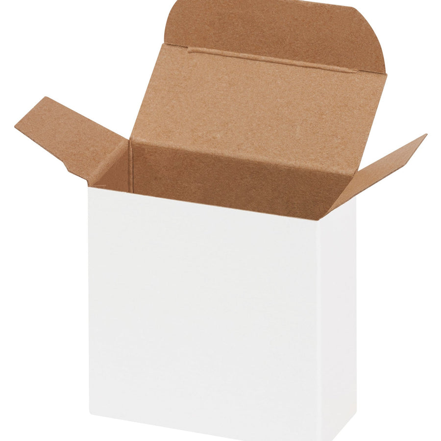 3 x 1 5/16 x 3 in 24 Pt White Reverse Tuck Folding Cartons 1000/Case RTC25W