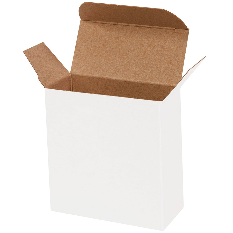 3 5/16 x 1 1/2 x 3 5/16 in 24 Pt White Reverse Tuck Folding Cartons 1000/Case RTC30W