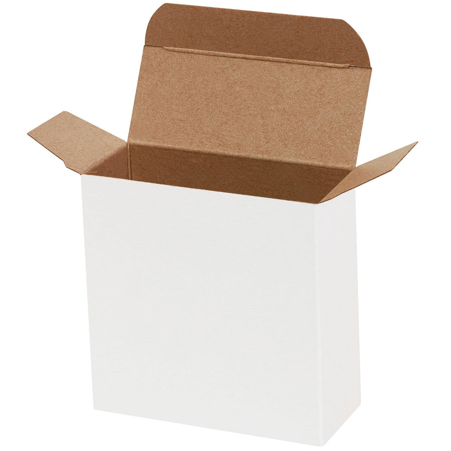 4 x 1 5/8 x 4 in White Corrugated Shipping Boxes 500-Pack RTC38W