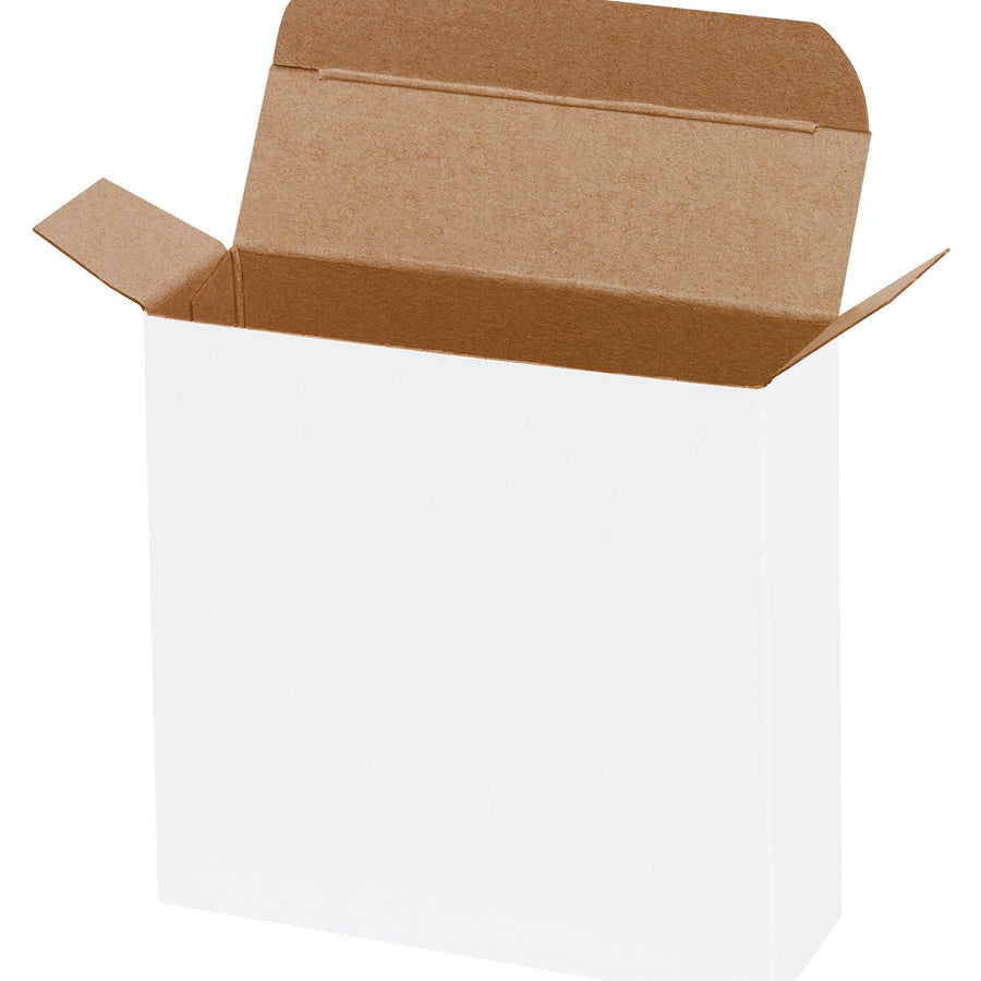 4.25x1.25x4.25 24pt White Fibreboard Reverse Tuck Folding Cartons 500/Case RTC39W
