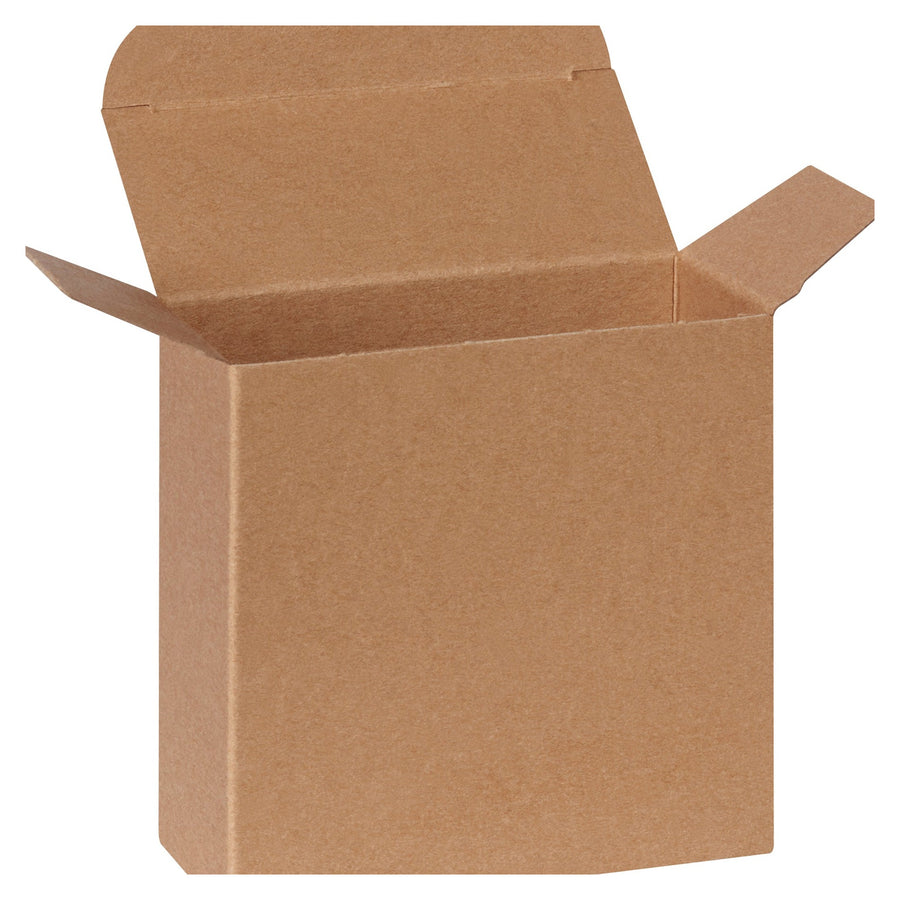 4.5x1.875x4.5 24pt Kraft Die-Cut Reverse Tuck Folding Cartons 250/Case RTC42