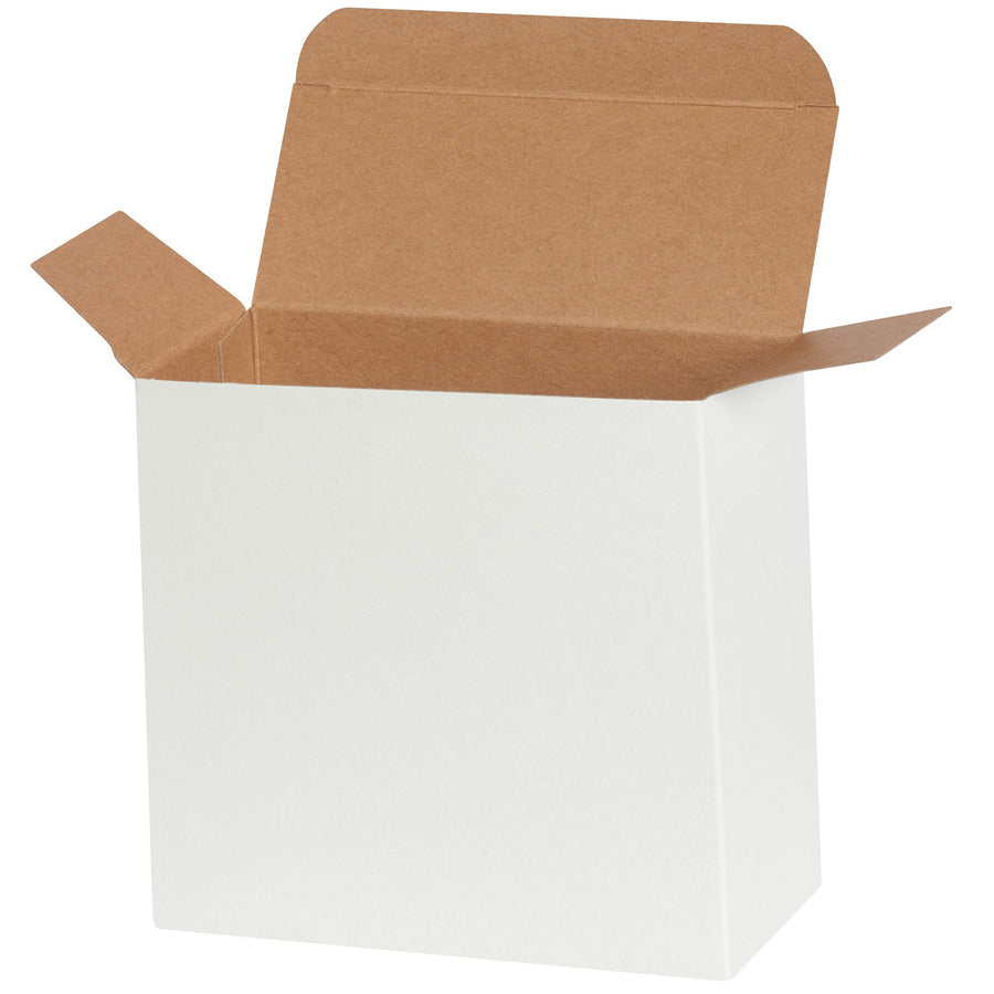 5 1/4 x 2 1/4 x 5 1/4 in 24 Pt White Reverse Tuck Folding Cartons 250-Pack RTC49W