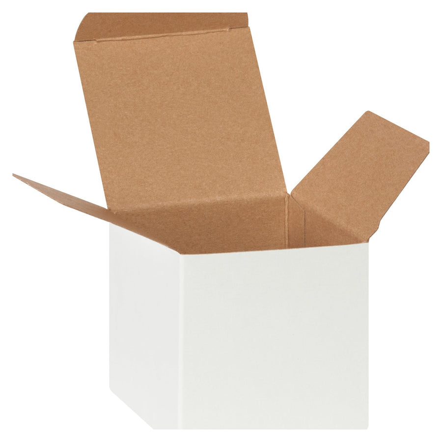 3x3x3 24pt White Fibreboard Reverse Tuck Folding Cartons 250/Case RTC60W