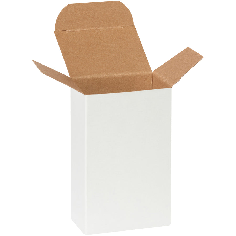 Strengthen your small product packaging with these professional-grade white reverse tuck folding cartons. Made from durable 24-point die-cut fibreboard with pye-lock tucks for positive locking and federal compliance. Ships flat in cases of 500 to minimize storage and freight costs.