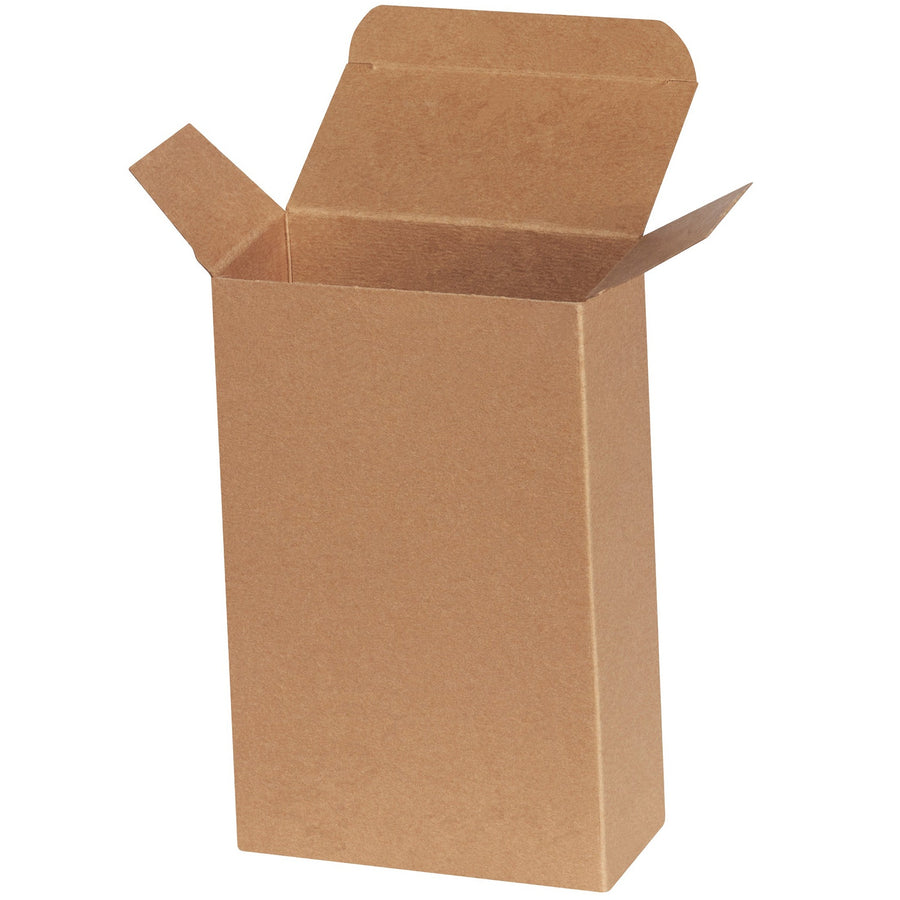 4 5/8 x 2 3/8 x 7 5/16 in Kraft Reverse Tuck Folding Cartons 250/Case RTD7