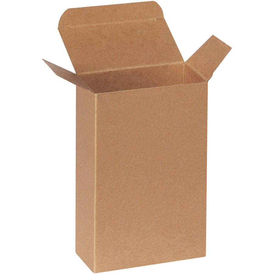 Protect small, lightweight products with durable 24-point kraft reverse tuck folding cartons featuring pye-lock tucks for secure, positive locking. These die-cut fibreboard boxes ship flat to minimize storage and freight costs, making them the cost-efficient choice for high-volume packaging. Case of 250 units meets or exceeds federal specification PPP-B-566.