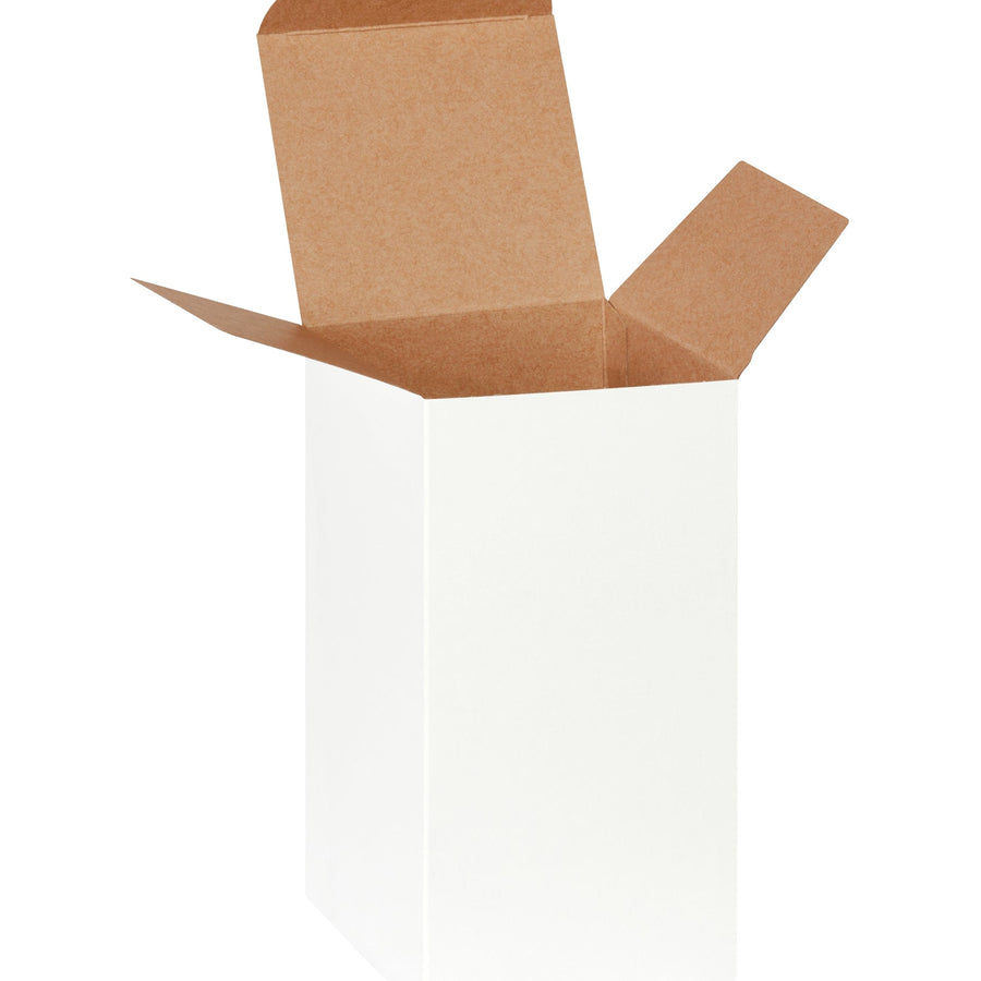 4x4x8 24pt White Fibreboard Reverse Tuck Folding Cartons 250/Case RTS27W