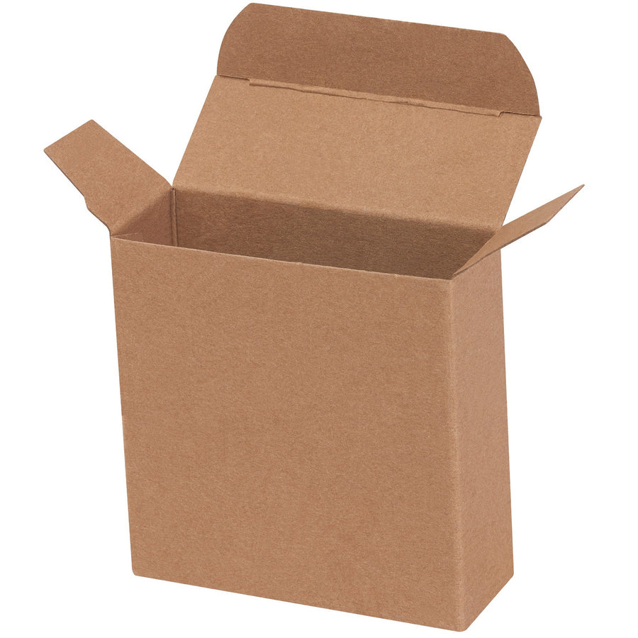 3.5x1.25x3.5 24pt Kraft Die-Cut Reverse Tuck Folding Cartons 1000/Case RTS81