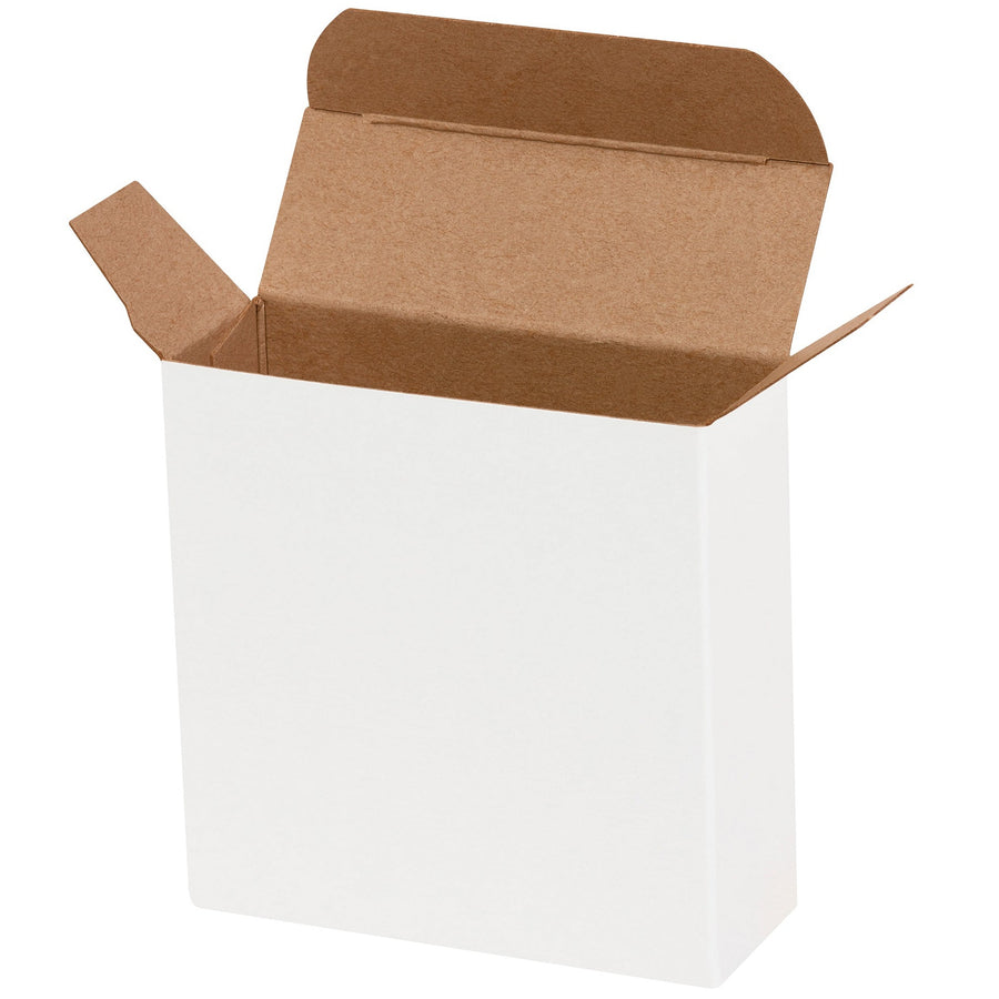 3.5x1.25x3.5 24pt White Fibreboard Reverse Tuck Folding Cartons 1000/Case RTS81W