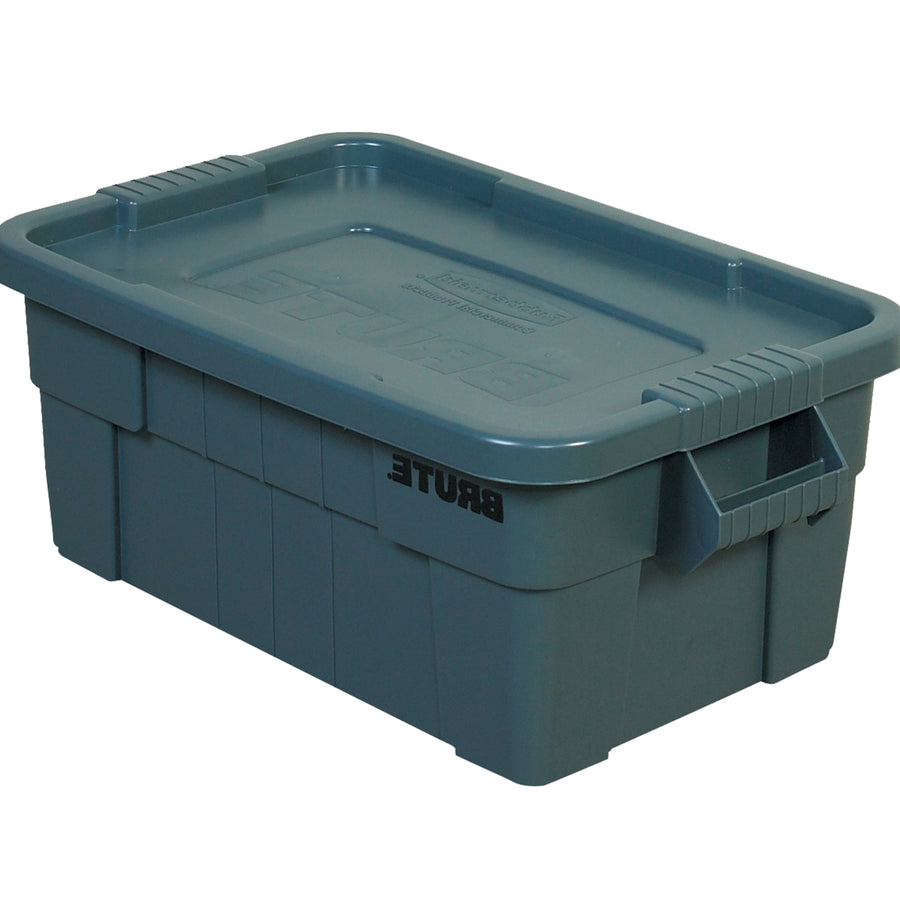 28x18x11 Gray Plastic Brute Tote with Lid 1 Each RUB115