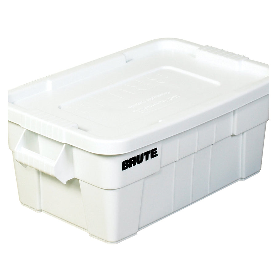 28x18x11 White Plastic Brute Tote with Lid 1 Each RUB116