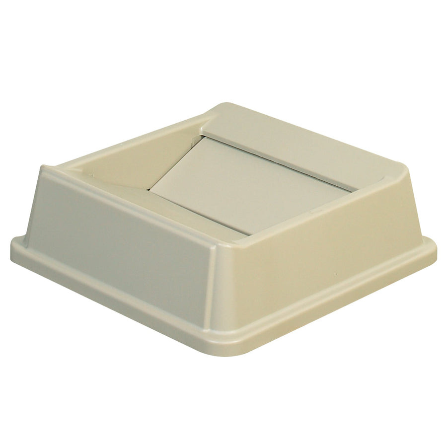 35 Gallon Beige Plastic Hands-Free Trash Can Lid 1 Each RUB137LBE