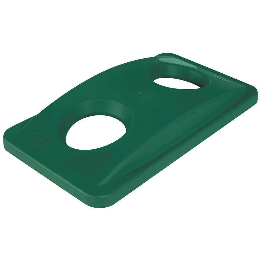 Keep recyclables organized and contained with this durable 23-gallon Slim Jim recycling lid. Engineered from sturdy plastic that resists peeling, cracking, and denting, this bottle and can lid fits standard Slim Jim containers (21" x 11"). Easy to clean and built for high-traffic facilities.