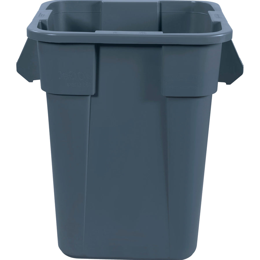 23x23x29 40 Gallon Gray Square Brute Trash Can Plastic 1 Each RUB140CGR