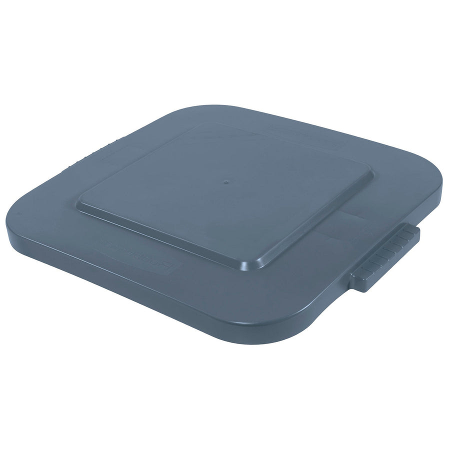 24x24x2 40 Gallon Gray Square Plastic Brute Flat Lid 1 Each RUB140LGR