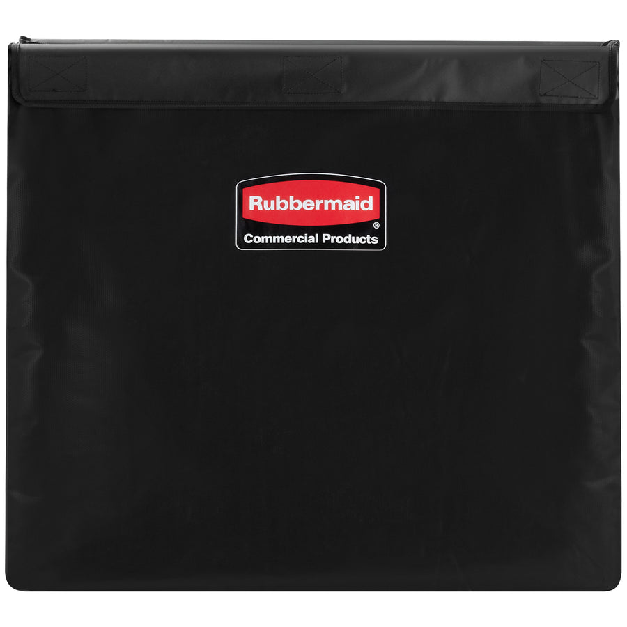 Direct replacement vinyl liner for Rubbermaid® 8 bushel collapsible basket trucks. Durable black vinyl construction resists stains and dirt while accommodating bulky industrial loads. Easy-to-clean, detachable design extends truck life and reduces operational downtime.