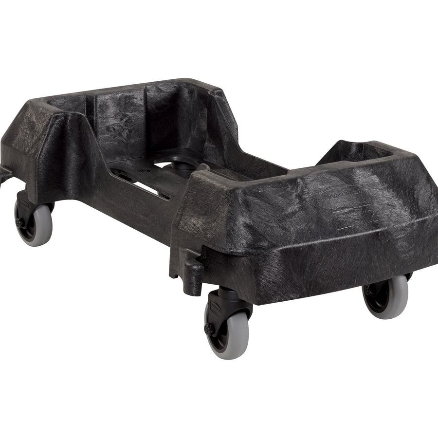 24x15x8 Black Plastic Slim Jim Trainable Trolley Cart RUB201