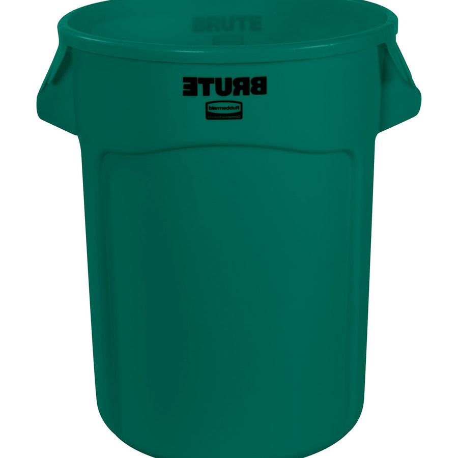 32 Gallon Green Heavy-Duty Plastic Trash Can with Handles 1 Each RUB332CG