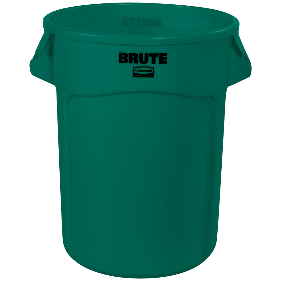 The Rubbermaid Brute 32-gallon trash can delivers heavy-duty waste management in a space-efficient design. Constructed from durable plastic that won't rust, chip, or peel, this commercial-grade garbage container features molded handles for easy lifting and vented side channels for quick liner removal. Ideal for busy facilities requiring reliable, cost-effective waste containment.