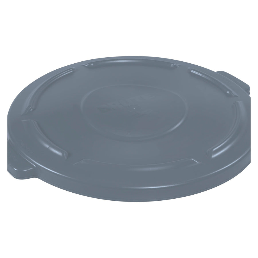44 Gallon Gray Plastic Brute Trash Can Flat Lid 1 Each RUB344LGR