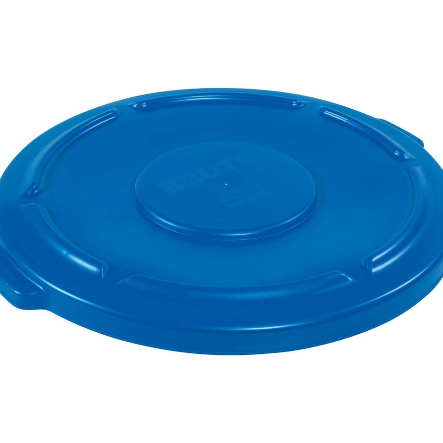 55 Gallon Blue Plastic Flat Trash Can Lid RUB355LBLU