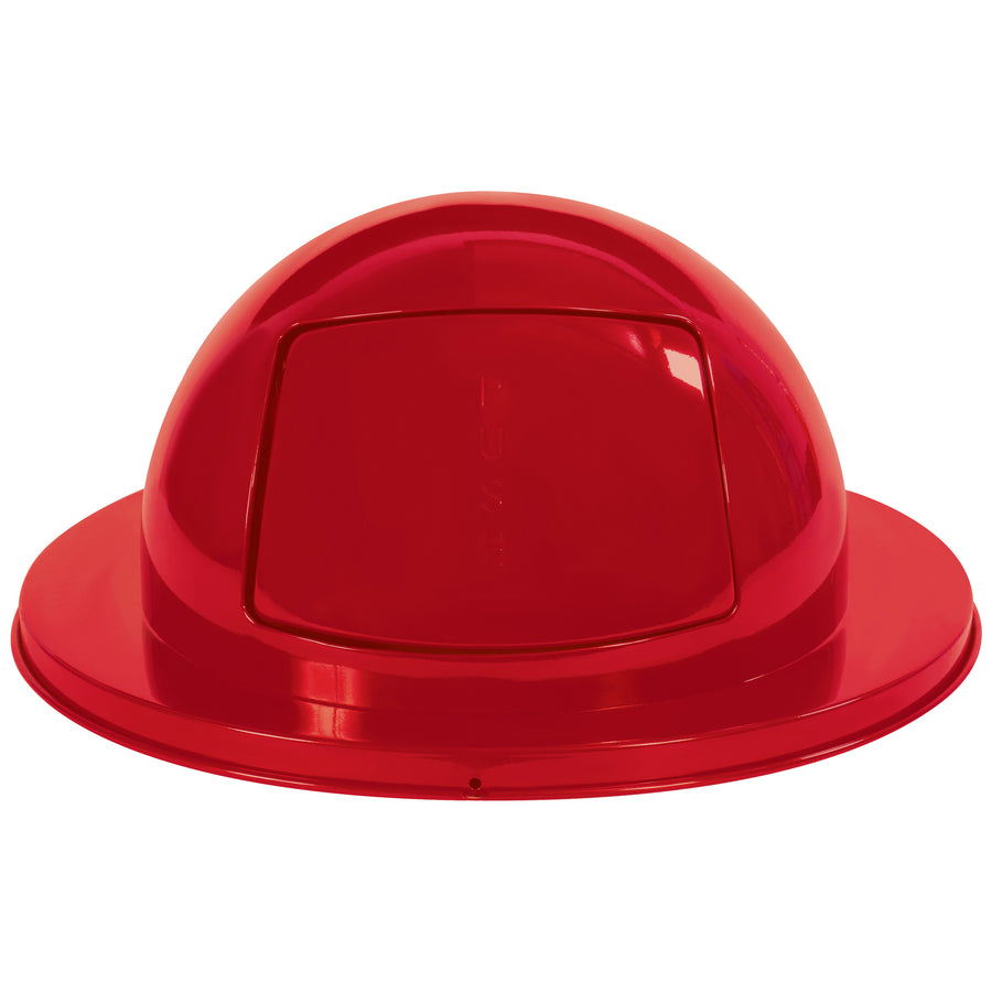 Heavy-duty 20 gauge steel dome lid designed for 55-gallon drums in industrial, commercial, and janitorial facilities. Puncture-resistant construction with secure mounting hardware ensures durability and reliability. Fits both plastic and steel drums–one versatile solution for your facility.