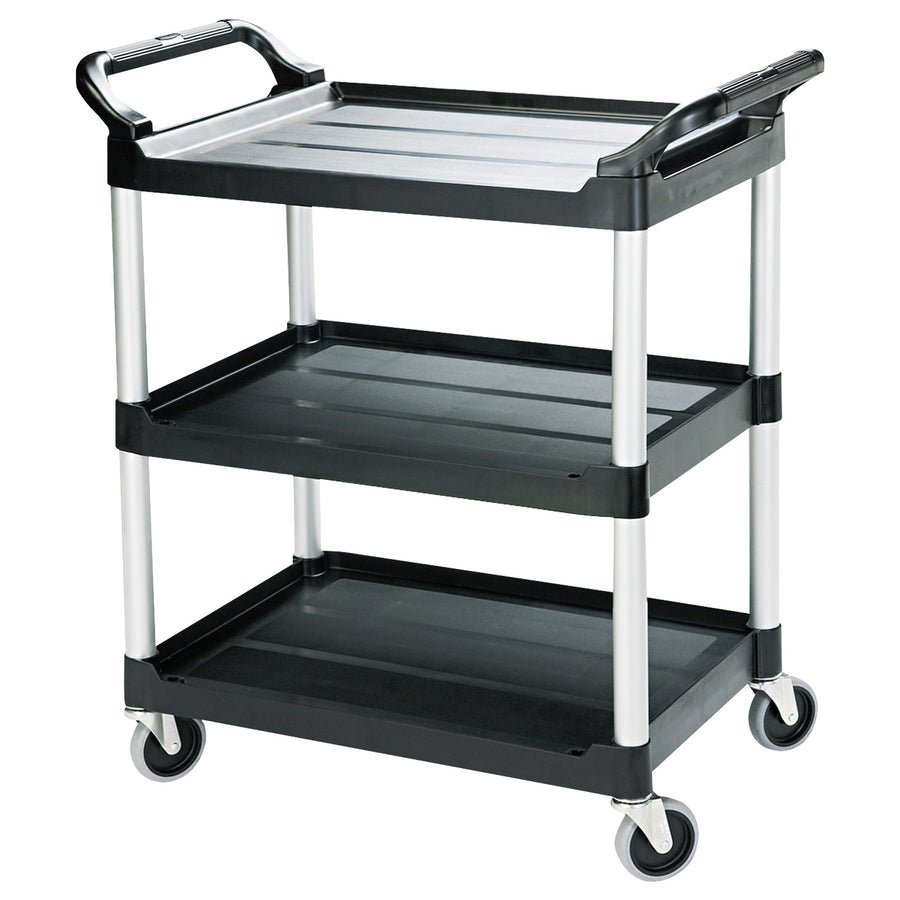 34x19x38 Black Plastic Service Cart 1 Each RUB440BL