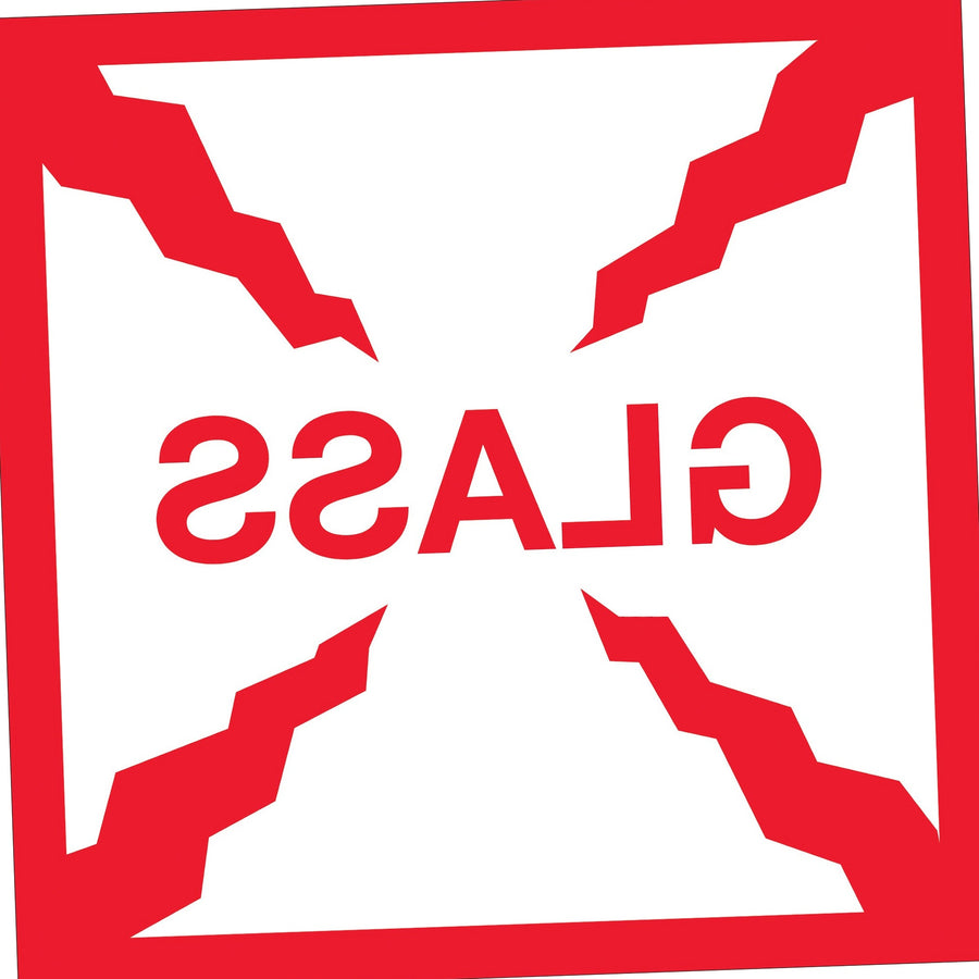 4x4 Red/White Glass Liquid Warning Labels Semi-Gloss 500/Roll SCL506 - alias listing