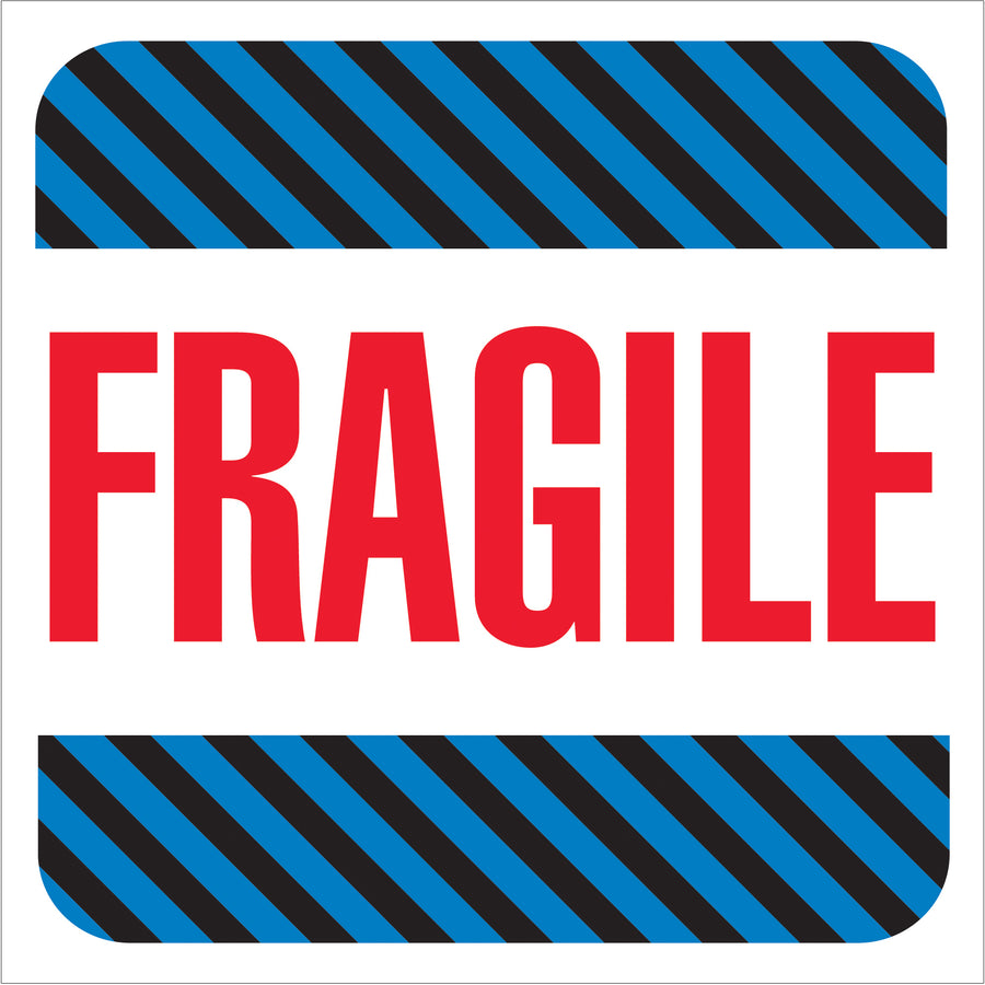 These bold 4x4" fragile labels command immediate attention in your shipping operation. Printed on durable semi-gloss coated paper with vibrant three-color design, they meet international fragile handling standards and ensure your delicate items receive proper care throughout transit. Sold in convenient 500-label rolls.