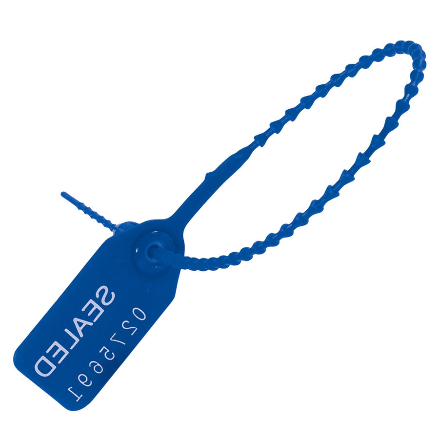 18 in Blue Plastic Pull-Tight Security Seals Tamper Evident 100/Case SE1013BL