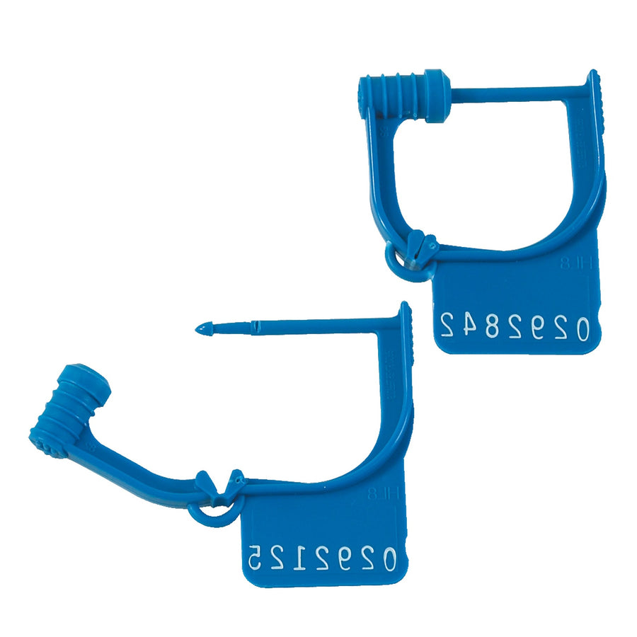 15/16 in Blue Plastic Padlock Seals Tamper Evident 1000/Case SE1021BL