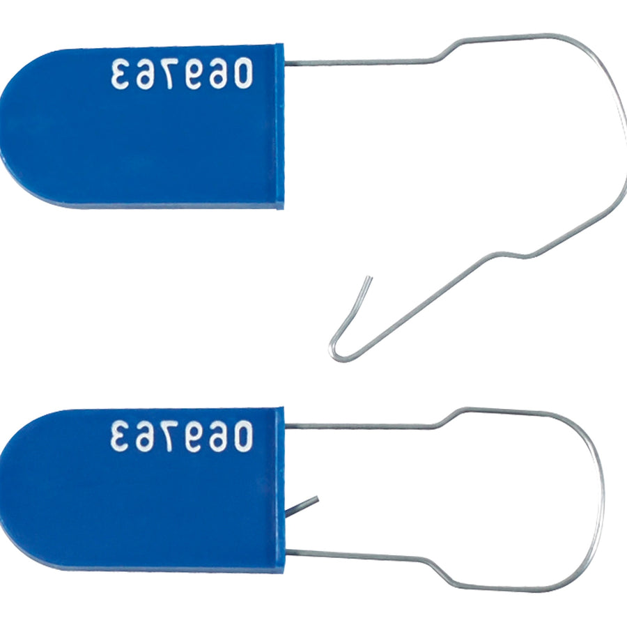 2.5 in Blue Polypropylene Wire Padlock Seals Tamper Evident 1000/Case SE1023BL