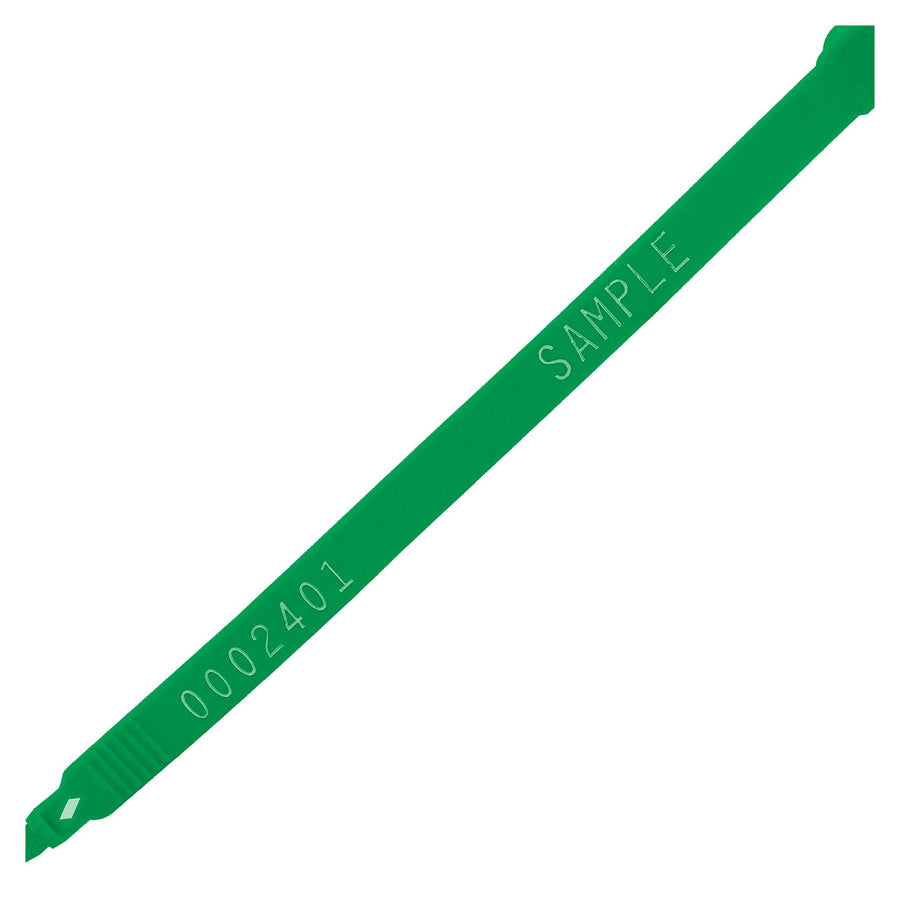 7.5 in Green Plastic Truck Seals 100/Case SE1031G