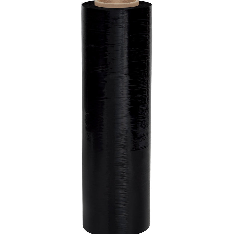 18 in x 1500 ft 80 Gauge Black Puncture Resistant Opaque Hand Stretch Film 4/Case SF188B